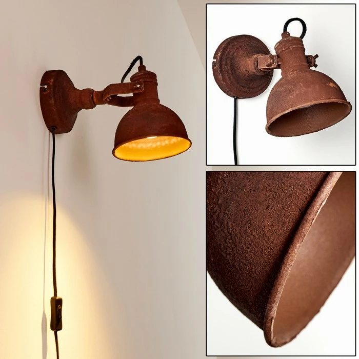 Hofstein Keya Wandleuchte Rostfarben, 1-flammig 1 Hofstein Keya Wandleuchte Rostfarben, 1-flammig