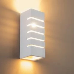 Hofstein Khartum Wandleuchte Wei&szlig;, 1-flammig -Wandleuchten Verkaufsgeschäft khartum wandleuchte h332 11