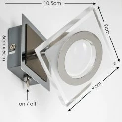 Hofstein Kolari Wandleuchte LED Nickel-Matt, Chrom, 1-flammig -Wandleuchten Verkaufsgeschäft kolari wandleuchte h3007105 2