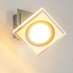 Hofstein Kolari Wandleuchte LED Nickel-Matt, Chrom, 1-flammig -Wandleuchten Verkaufsgeschäft kolari wandleuchte h3007105 8