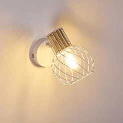 Hofstein Koler Wandleuchte Weiß, 1-flammig -Wandleuchten Verkaufsgeschäft koler wandleuchte h3320112 11