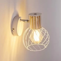 Hofstein Koler Wandleuchte Weiß, 1-flammig -Wandleuchten Verkaufsgeschäft koler wandleuchte h3320112 3