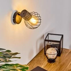 Hofstein Kolfer Wandleuchte Schwarz, 1-flammig -Wandleuchten Verkaufsgeschäft kolfer wandleuchte h3397794 11