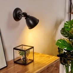 Hofstein Koppom Wandleuchte Schwarz, 1-flammig -Wandleuchten Verkaufsgeschäft koppom wandleuchte h3013007 do2 12