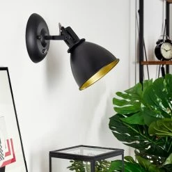 Hofstein Koppom Wandleuchte Schwarz, 1-flammig -Wandleuchten Verkaufsgeschäft koppom wandleuchte h3013007 do2 19