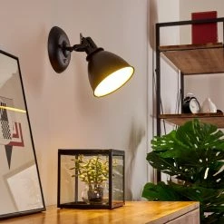 Hofstein Koppom Wandleuchte Schwarz, 1-flammig -Wandleuchten Verkaufsgeschäft koppom wandleuchte h3013007 do2 2