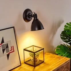 Hofstein Koppom Wandleuchte Schwarz, 1-flammig -Wandleuchten Verkaufsgeschäft koppom wandleuchte h3013007 do2 3