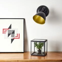 Hofstein Koppom Wandleuchte Schwarz, 1-flammig -Wandleuchten Verkaufsgeschäft koppom wandleuchte h3013007 do2 5