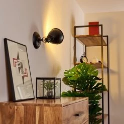 Hofstein Koppom Wandleuchte Schwarz, 1-flammig -Wandleuchten Verkaufsgeschäft koppom wandleuchte h3013007 do2 8