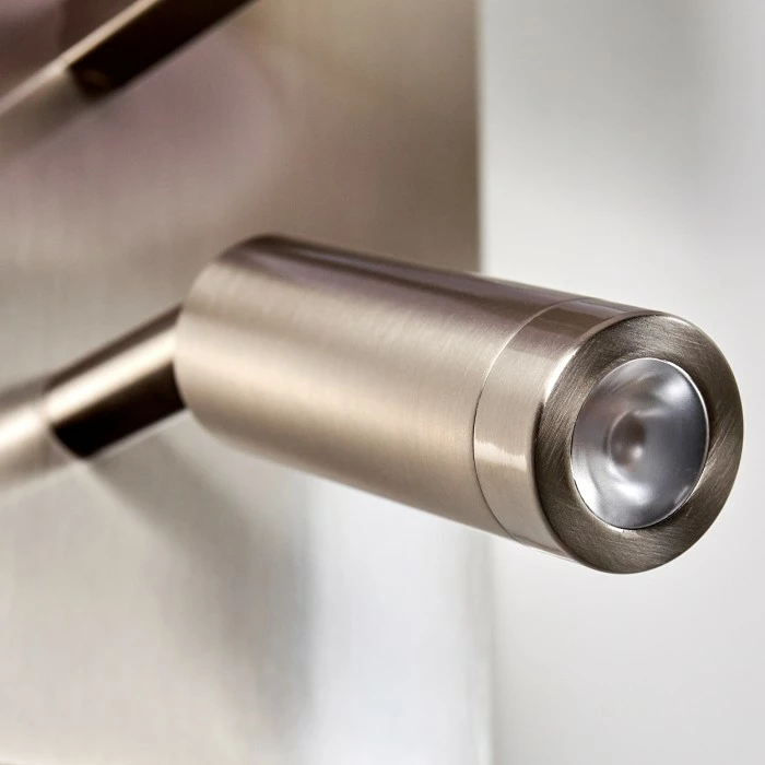 Hofstein Kublis Wandleuchte LED Nickel-Matt, 2-flammig 11 Hofstein Kublis Wandleuchte LED Nickel-Matt, 2-flammig – Bild 11