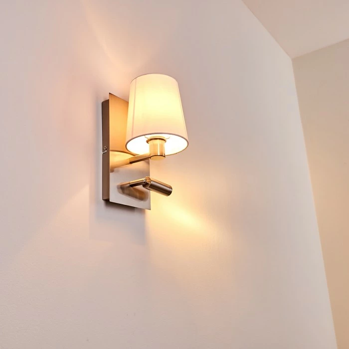 Hofstein Kublis Wandleuchte LED Nickel-Matt, 2-flammig 12 Hofstein Kublis Wandleuchte LED Nickel-Matt, 2-flammig – Bild 12