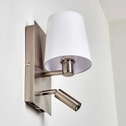 Hofstein Kublis Wandleuchte LED Nickel-Matt, 2-flammig 25 Hofstein Kublis Wandleuchte LED Nickel-Matt, 2-flammig -Wandleuchten Verkaufsgeschäft kublis wandleuchte h3296011 do1 4