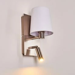 Hofstein Kublis Wandleuchte LED Nickel-Matt, 2-flammig 29 Hofstein Kublis Wandleuchte LED Nickel-Matt, 2-flammig -Wandleuchten Verkaufsgeschäft kublis wandleuchte h3296011 do1 8