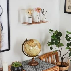 Hofstein Lafinur Wandleuchte Braun, Weiß, Holzoptik, 1-flammig -Wandleuchten Verkaufsgeschäft lafinur wandleuchte h3565360 2