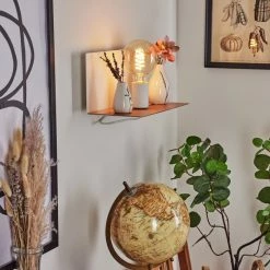 Hofstein Lafinur Wandleuchte Braun, Weiß, Holzoptik, 1-flammig -Wandleuchten Verkaufsgeschäft lafinur wandleuchte h3565360 8