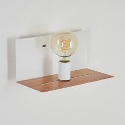 Hofstein Lafinur Wandleuchte Braun, Weiß, Holzoptik, 1-flammig -Wandleuchten Verkaufsgeschäft lafinur wandleuchte h3565360 9