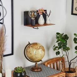 Hofstein Lafinur Wandleuchte Schwarz, Braun, Holzoptik, 1-flammig -Wandleuchten Verkaufsgeschäft lafinur wandleuchte h3565384 4