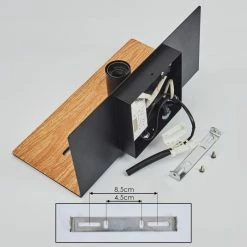 Hofstein Lafinur Wandleuchte Schwarz, Braun, Holzoptik, 1-flammig -Wandleuchten Verkaufsgeschäft lafinur wandleuchte h3565384 5
