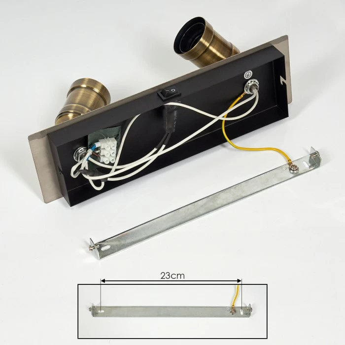 Hofstein Lagunita Wandleuchte Altmessing, 2-flammig 5 Hofstein Lagunita Wandleuchte Altmessing, 2-flammig – Bild 5