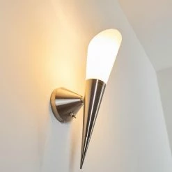 Hofstein Laidi Wandleuchte Nickel-Matt, 1-flammig -Wandleuchten Verkaufsgeschäft laidi wandleuchte h3080764 2