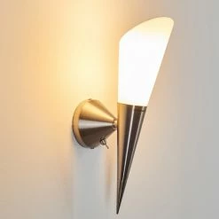 Hofstein Laidi Wandleuchte Nickel-Matt, 1-flammig -Wandleuchten Verkaufsgeschäft laidi wandleuchte h3080764 5