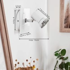 Hofstein Lanrigan Wandleuchte LED Chrom, Wei&szlig;, 1-flammig -Wandleuchten Verkaufsgeschäft lanrigan wandleuchte h3651674 3