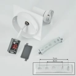 Hofstein Lanrigan Wandleuchte LED Chrom, Wei&szlig;, 1-flammig -Wandleuchten Verkaufsgeschäft lanrigan wandleuchte h3651674 4