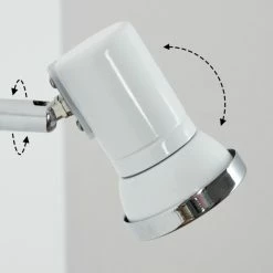 Hofstein Lanrigan Wandleuchte LED Chrom, Wei&szlig;, 1-flammig -Wandleuchten Verkaufsgeschäft lanrigan wandleuchte h3651674 5