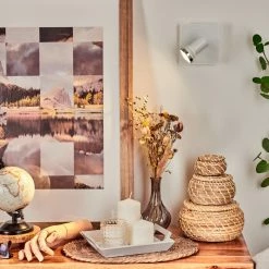 Hofstein Lanrigan Wandleuchte LED Chrom, Wei&szlig;, 1-flammig -Wandleuchten Verkaufsgeschäft lanrigan wandleuchte h3651674 8