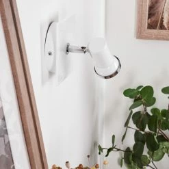 Hofstein Lanrigan Wandleuchte LED Chrom, Wei&szlig;, 1-flammig -Wandleuchten Verkaufsgeschäft lanrigan wandleuchte h3651674 9