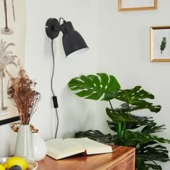 Hofstein Leiwoma Wandleuchte Schwarz, 1-flammig -Wandleuchten Verkaufsgeschäft leiwoma wandleuchte h3414910 11