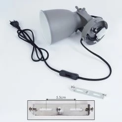 Hofstein Leiwoma Wandleuchte Schwarz, Grau, 1-flammig -Wandleuchten Verkaufsgeschäft leiwoma wandleuchte h3420614 4