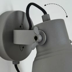 Hofstein Leiwoma Wandleuchte Schwarz, Grau, 1-flammig -Wandleuchten Verkaufsgeschäft leiwoma wandleuchte h3420614 5