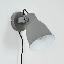 Hofstein Leiwoma Wandleuchte Schwarz, Grau, 1-flammig -Wandleuchten Verkaufsgeschäft leiwoma wandleuchte h3420614 7