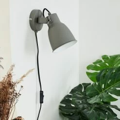 Hofstein Leiwoma Wandleuchte Schwarz, Grau, 1-flammig -Wandleuchten Verkaufsgeschäft leiwoma wandleuchte h3420614 9