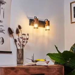 Hofstein Lenalau Wandleuchte Schwarz, 2-flammig -Wandleuchten Verkaufsgeschäft lenalau wandleuchte h3404126 8