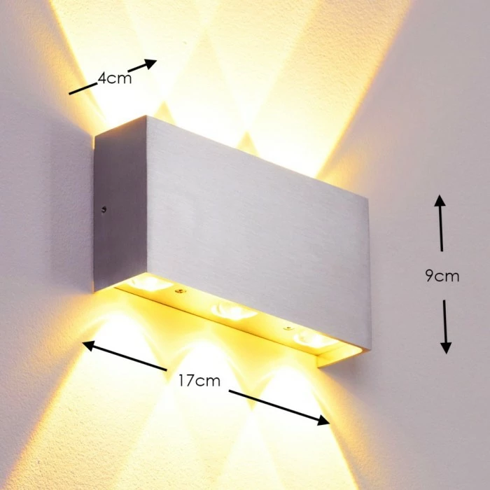 Hofstein Lente Wandleuchte LED Aluminium, 6-flammig 2 Hofstein Lente Wandleuchte LED Aluminium, 6-flammig – Bild 2