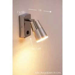 Leuchten Direkt DALLI Wandleuchte LED Chrom, 1-flammig