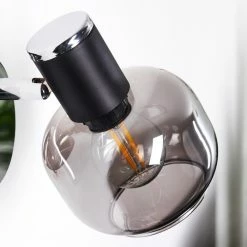 Hofstein Lexington Wandleuchte Chrom, Schwarz, 1-flammig -Wandleuchten Verkaufsgeschäft lexington wandleuchte h3367322 10