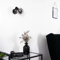 Hofstein Lexington Wandleuchte Chrom, Schwarz, 1-flammig -Wandleuchten Verkaufsgeschäft lexington wandleuchte h3367322 15