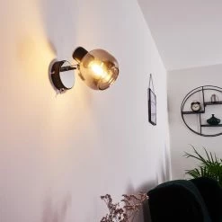 Hofstein Lexington Wandleuchte Chrom, Schwarz, 1-flammig -Wandleuchten Verkaufsgeschäft lexington wandleuchte h3367322 2