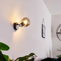 Hofstein Lexington Wandleuchte Chrom, Schwarz, 1-flammig -Wandleuchten Verkaufsgeschäft lexington wandleuchte h3367322 6