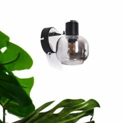 Hofstein Lexington Wandleuchte Chrom, Schwarz, 1-flammig -Wandleuchten Verkaufsgeschäft lexington wandleuchte h3367322 8