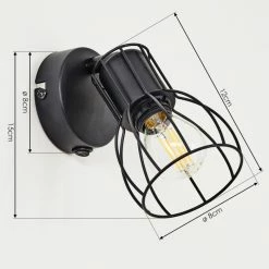 Hofstein Liagarda Wandleuchte Schwarz, 1-flammig -Wandleuchten Verkaufsgeschäft liagarda wandleuchte h3433973 3