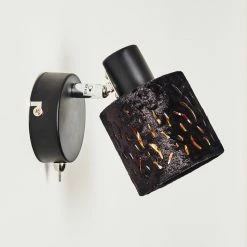 Hofstein Liared Wandleuchte Chrom, Schwarz, 1-flammig -Wandleuchten Verkaufsgeschäft liared wandleuchte h3161654 do1 11