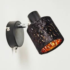 Hofstein Liared Wandleuchte Chrom, Schwarz, 1-flammig -Wandleuchten Verkaufsgeschäft liared wandleuchte h3161654 do1 15