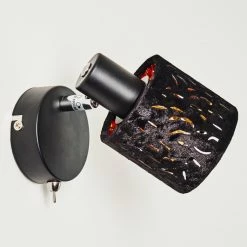 Hofstein Liared Wandleuchte Chrom, Schwarz, 1-flammig -Wandleuchten Verkaufsgeschäft liared wandleuchte h3161654 do1 6