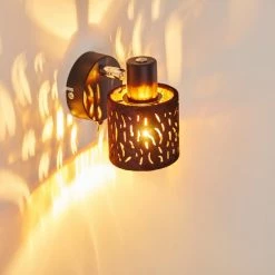 Hofstein Liared Wandleuchte Chrom, Schwarz, 1-flammig -Wandleuchten Verkaufsgeschäft liared wandleuchte h3161654 do1 8