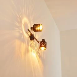 Hofstein Liared Wandleuchte Schwarz, 2-flammig -Wandleuchten Verkaufsgeschäft liared wandleuchte h3161692 do1 15