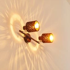 Hofstein Liared Wandleuchte Schwarz, 2-flammig -Wandleuchten Verkaufsgeschäft liared wandleuchte h3161692 do1 6